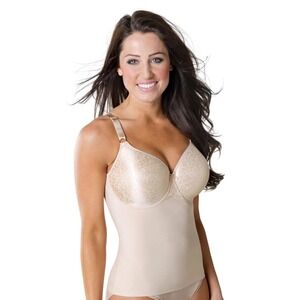 Shapeez Beige Ultimate Back Smoothing Seamless Shaper Underwire Bra Size XL‎ DDD